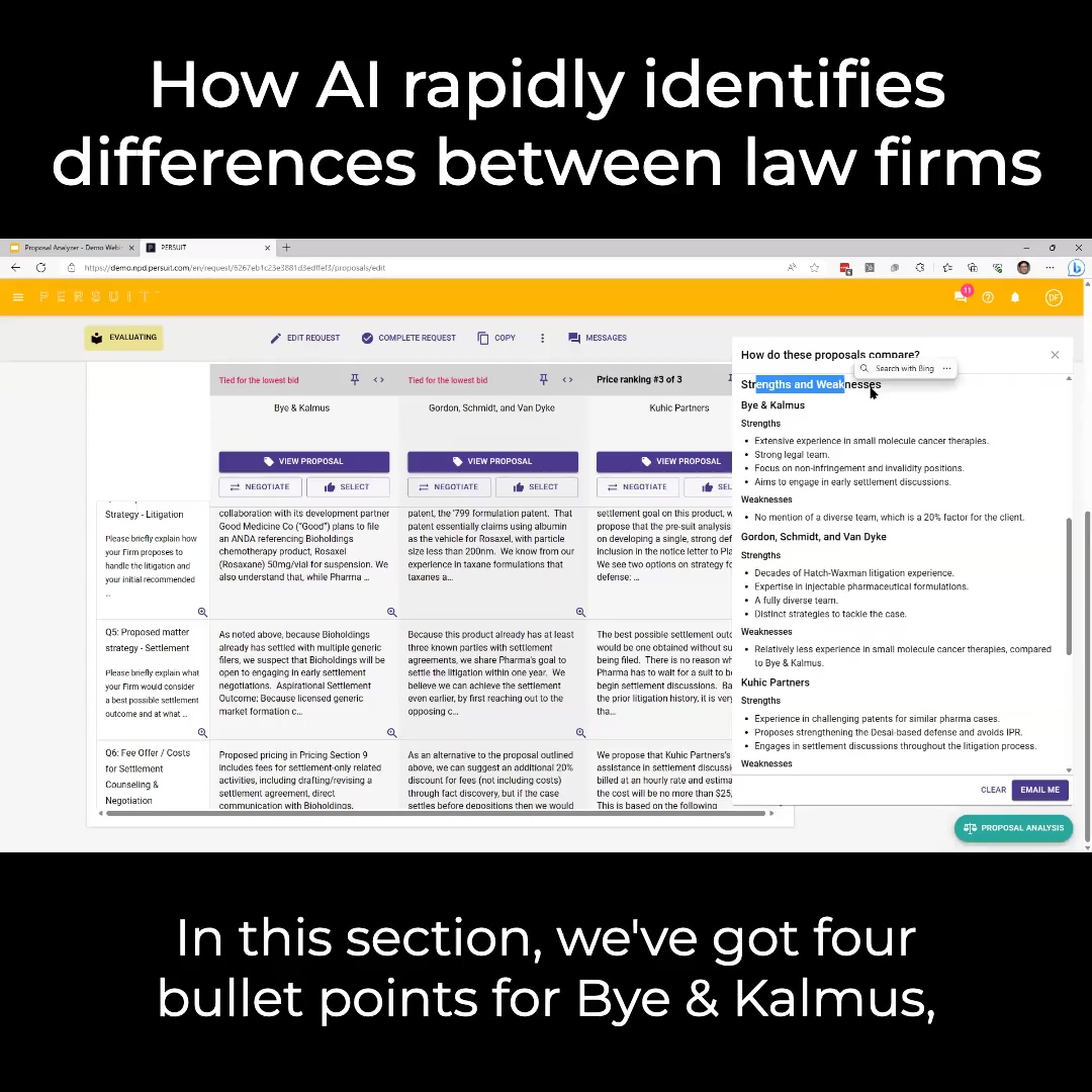 How AI rapidly identifies differences between law firms